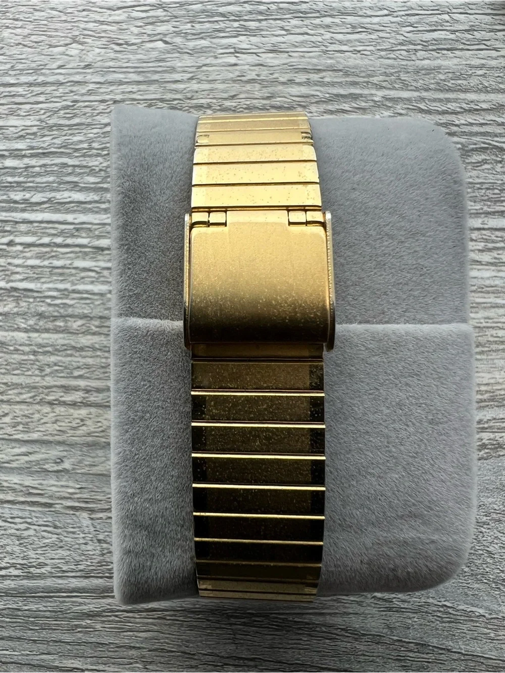 Carterina Quartz mens gold tank watch